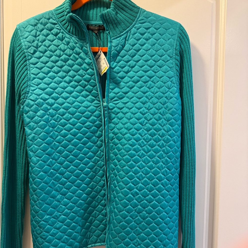 For Cynthia Teal Women's Cardigan